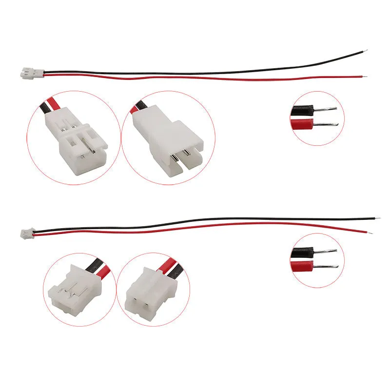 20Cm Jst Ph 2.0 2.0Mm Pitch 2 Pin Male Female Cable Connector Micro Jst Ph 2P Plug Jack Socket Termi