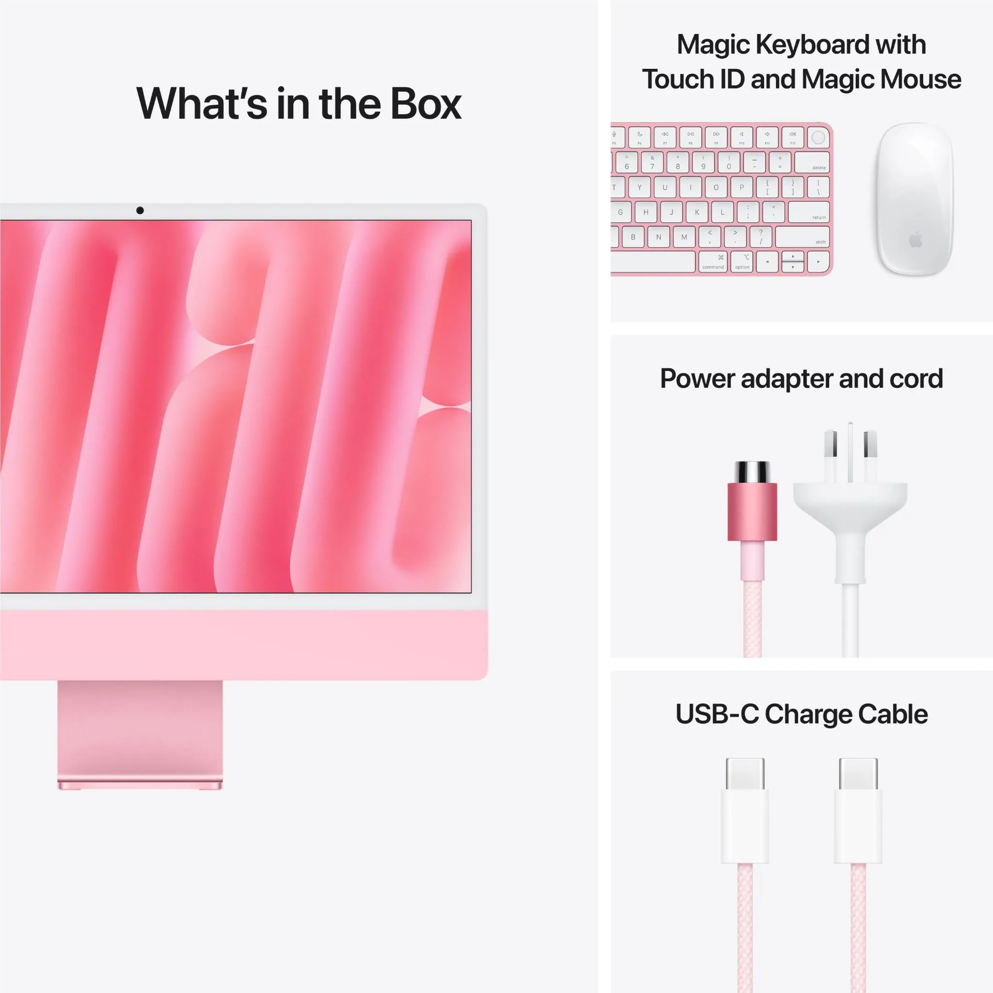 Apple iMac with Retina 4.5K Display 24-inch, M4 Chip 10-core 256GB (Pink)[2024]