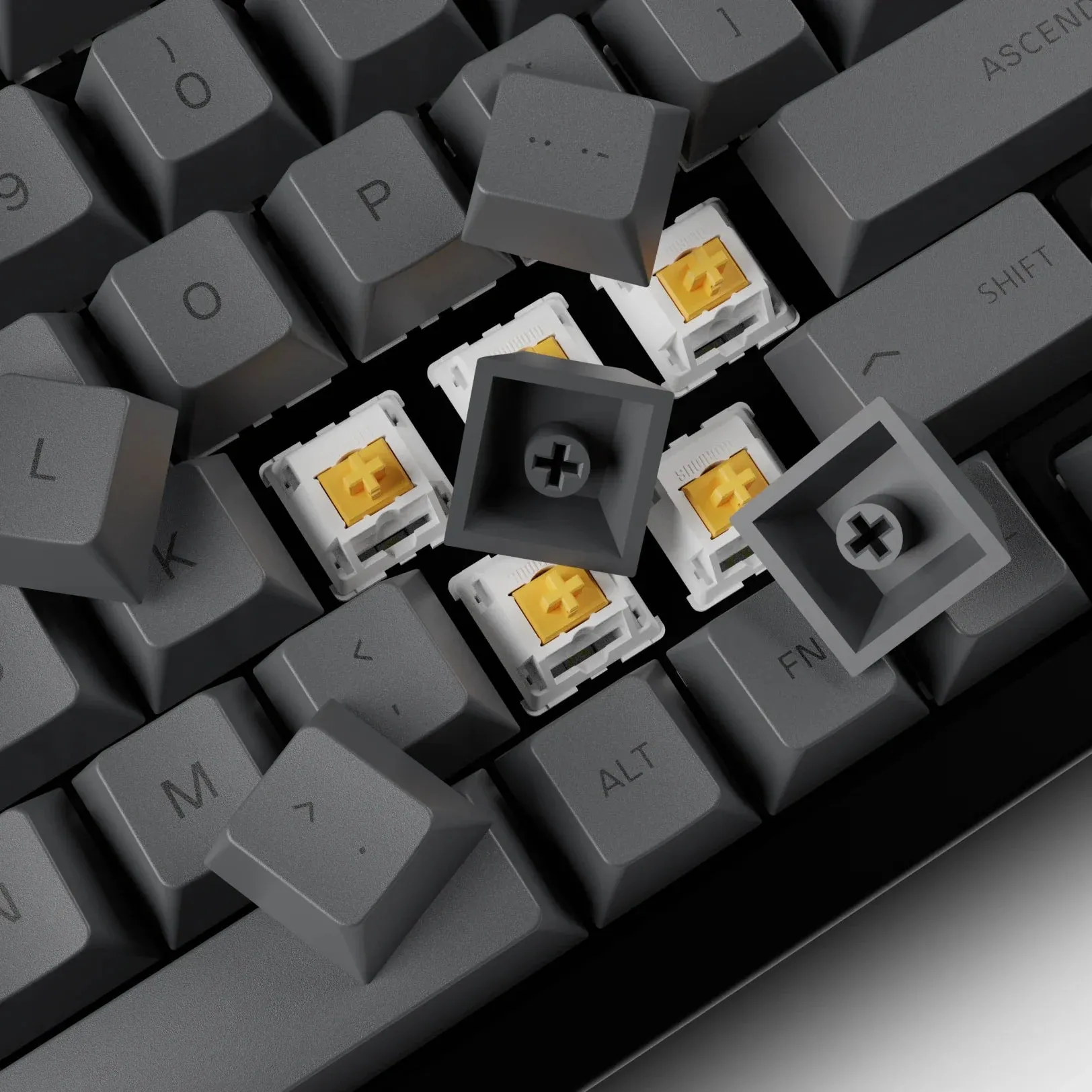 GPBT Black Ash V1 Dye Sublimated Keycaps