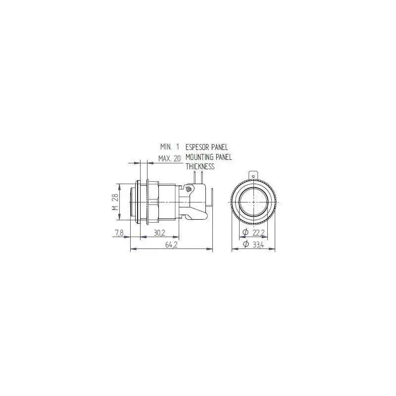 iL PSL-L-CV Convex Button - Hoku