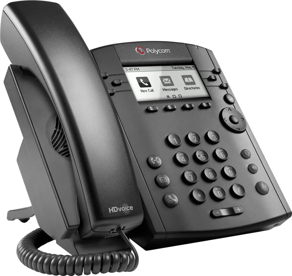 Poly VVX 301/311 6-line Desktop Phone  (openSIP, dual 10/100 Ethernet ports)