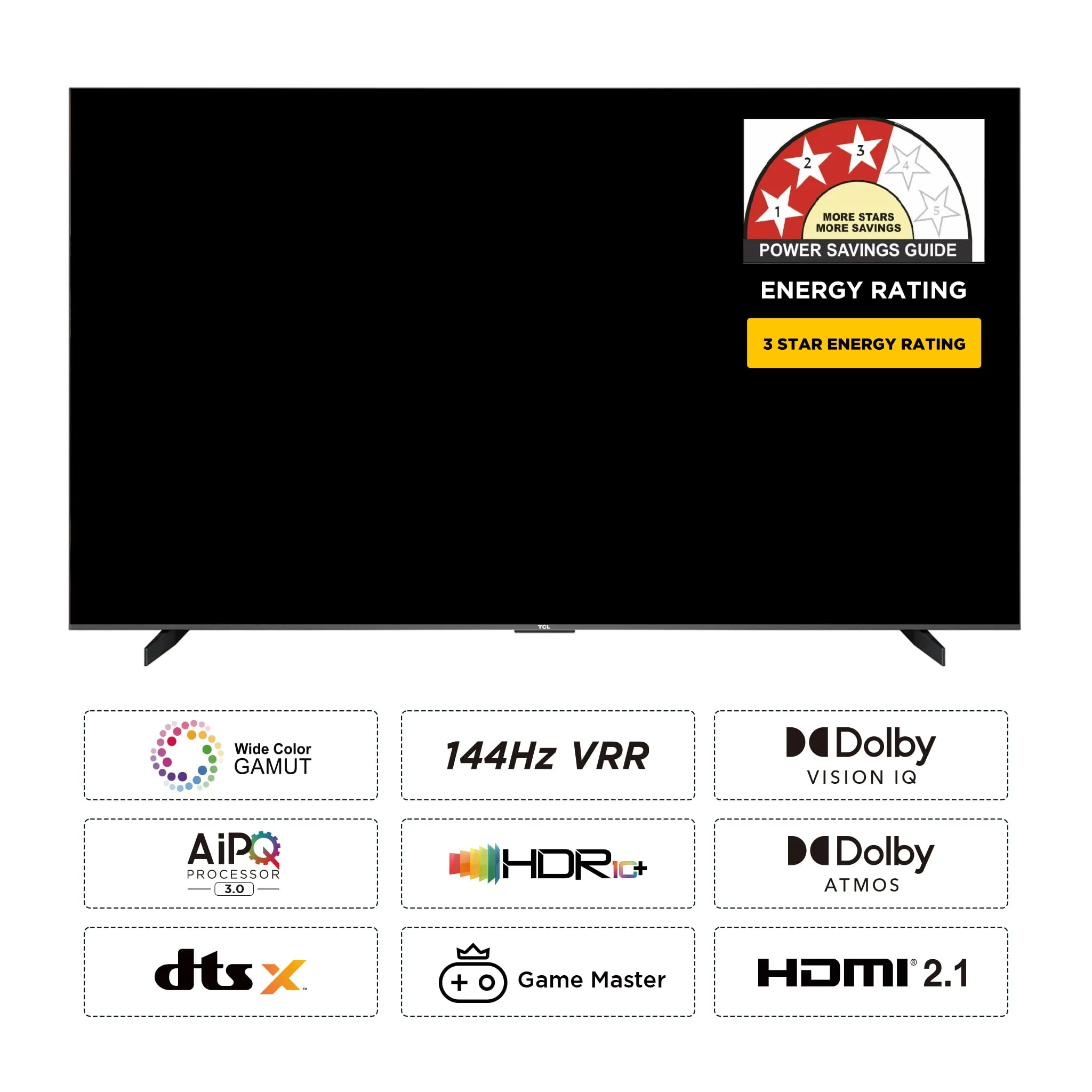 TCL 249 cm (98 inches) 4K Ultra HD Smart LED Google TV 98P745 (Black)