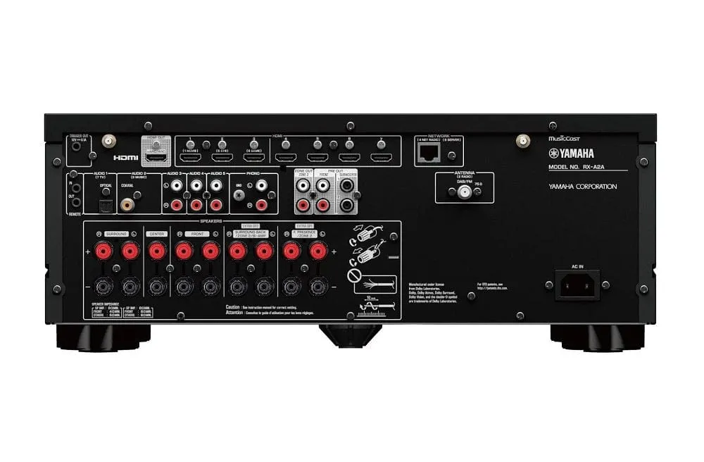 Yamaha RXA2A Dolby Atmos and DTS:X AV Receiver Black